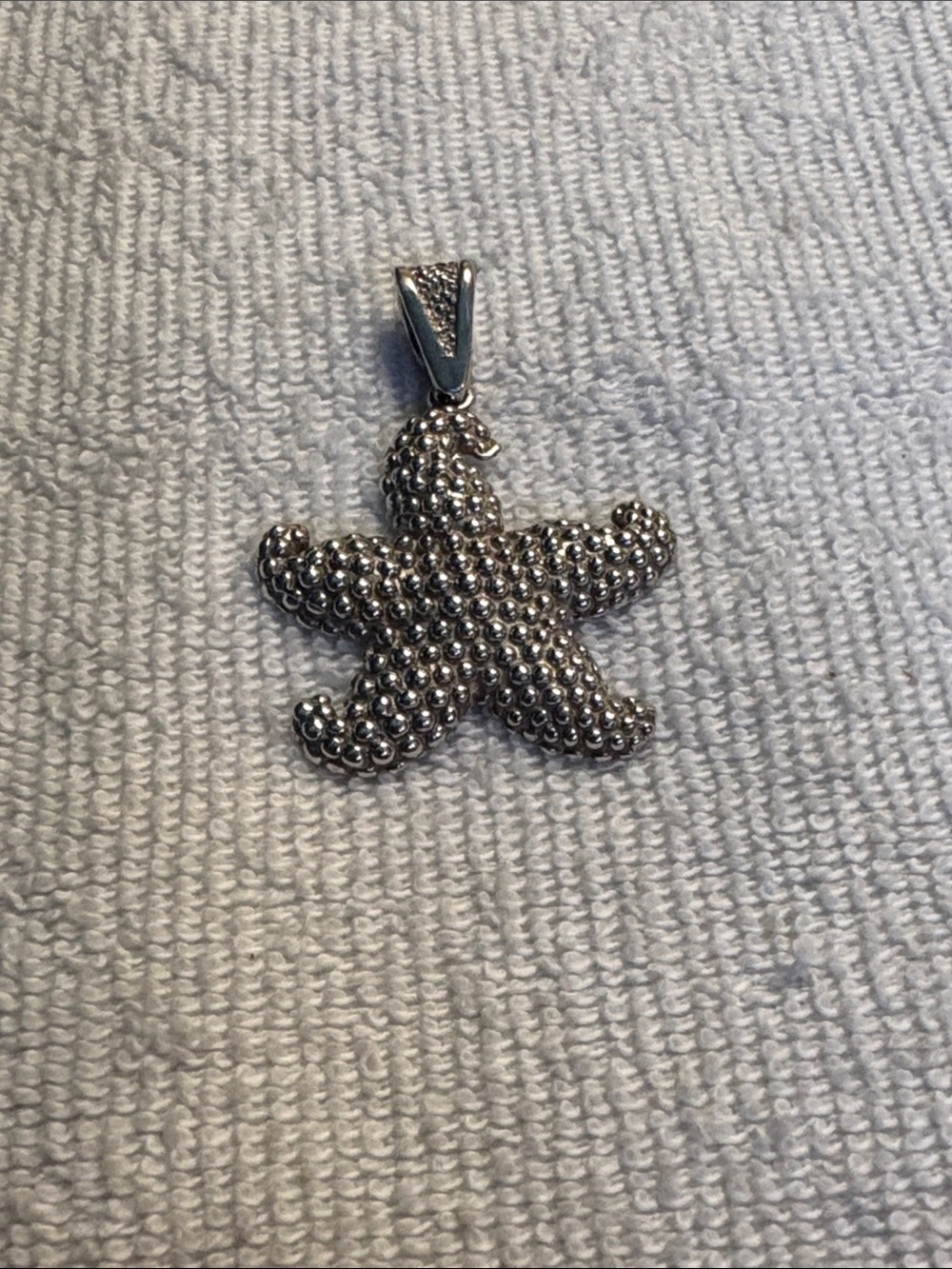 TAXCO Sterling Silver Textured Starfish Pendant